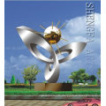 Modern Large Arts Stainless steel Plant sculpture for Outdoor decoration